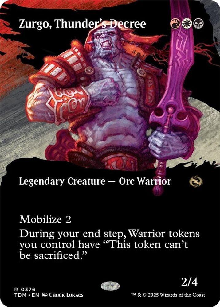Zurgo, Thunder's Decree (Borderless) · 376 · Tarkir: Dragonstorm · Non-foil