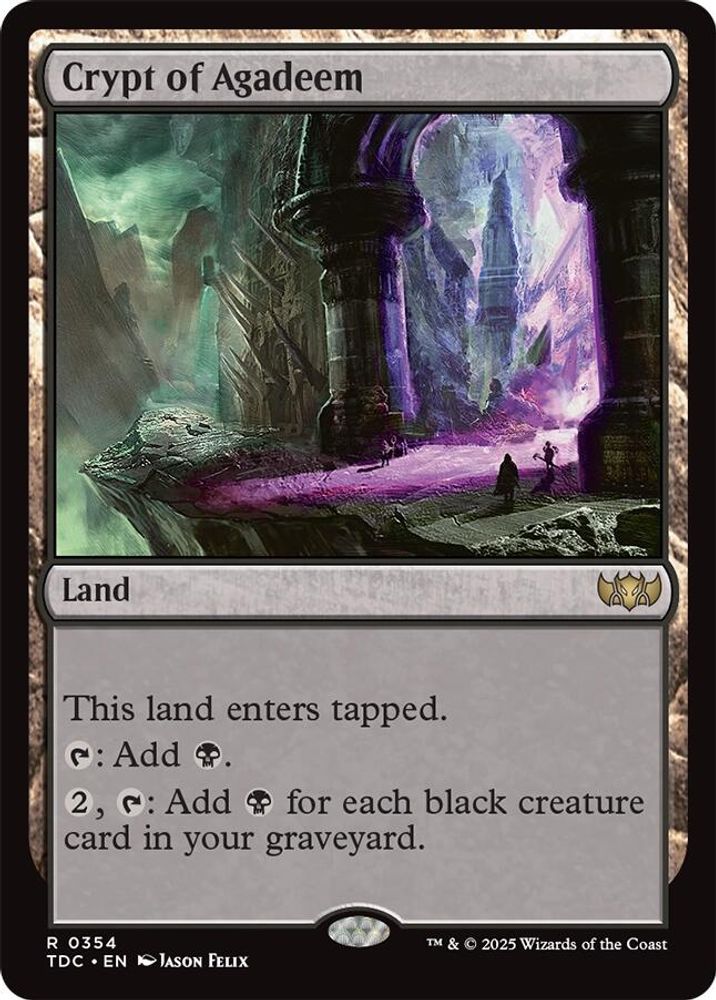 Crypt of Agadeem · 354 · Commander: Tarkir: Dragonstorm · Non-foil