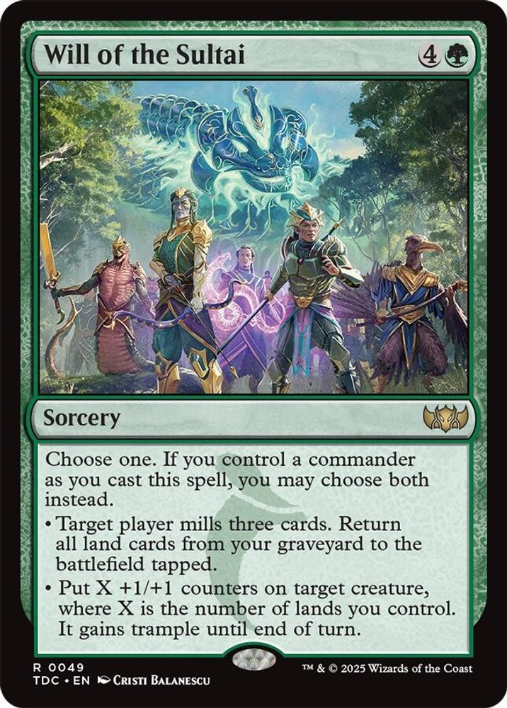Will of the Sultai · 49 · Commander: Tarkir: Dragonstorm · Non-foil