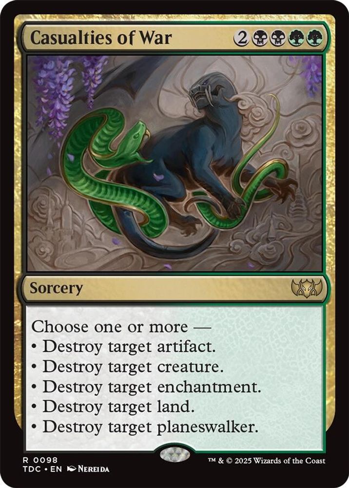 Casualties of War · 98 · Commander: Tarkir: Dragonstorm · Non-foil