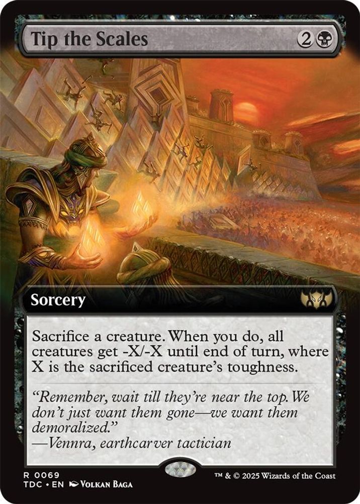 Tip the Scales (Extended Art) · 69 · Commander: Tarkir: Dragonstorm · Non-foil