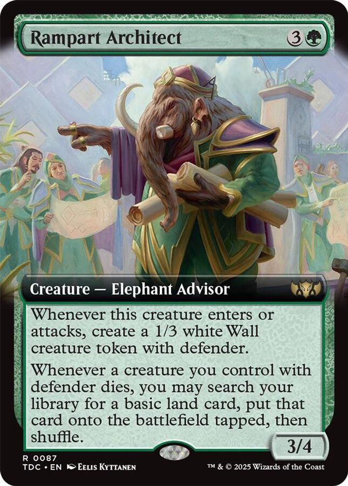 Rampart Architect (Extended Art) · 87 · Commander: Tarkir: Dragonstorm · Non-foil