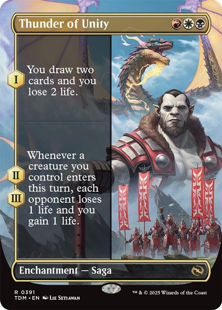 Thunder of Unity (Borderless) · 391 · Tarkir: Dragonstorm · Non-foil