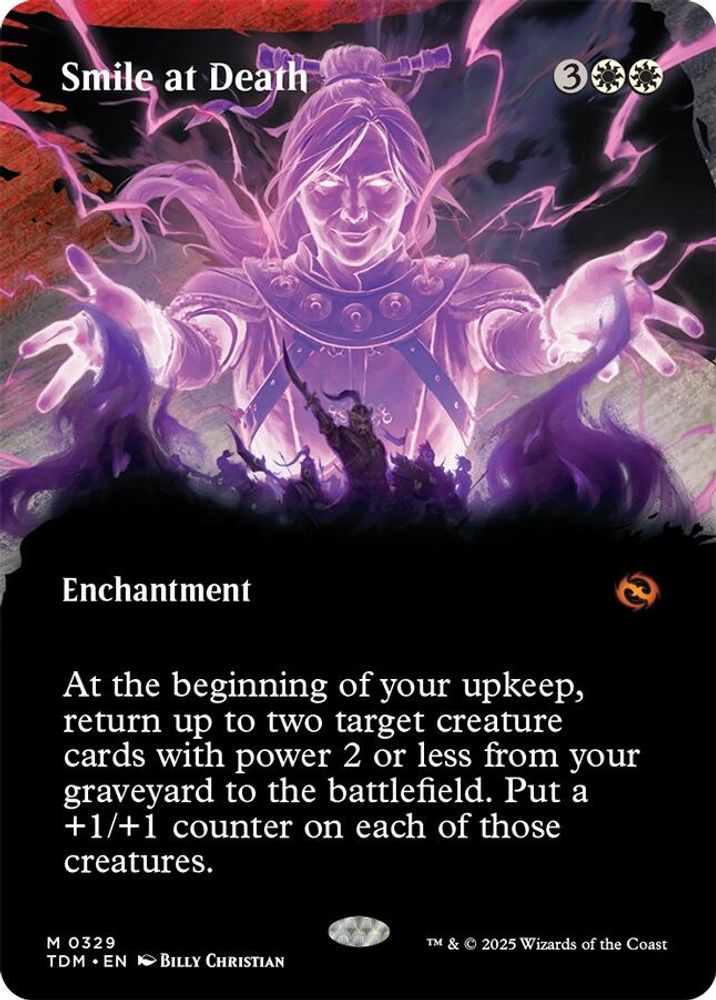 Smile at Death (Borderless) · 329 · Tarkir: Dragonstorm · Foil