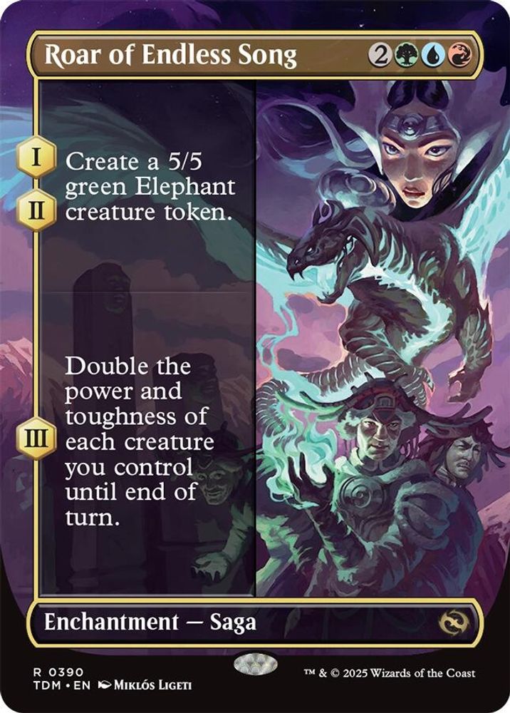 Roar of Endless Song (Borderless) · 390 · Tarkir: Dragonstorm · Foil