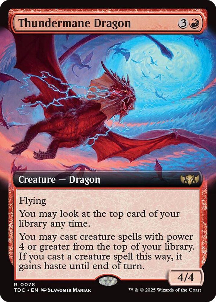 Thundermane Dragon (Extended Art) · 78 · Commander: Tarkir: Dragonstorm · Non-foil