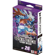 One Piece TCG: Starter Deck: PURPLE/BLACK Monkey.D.Luffy - Purple and black One Piece TCG starter deck box featuring Monkey D. Luffy artwork, 26 cards.
