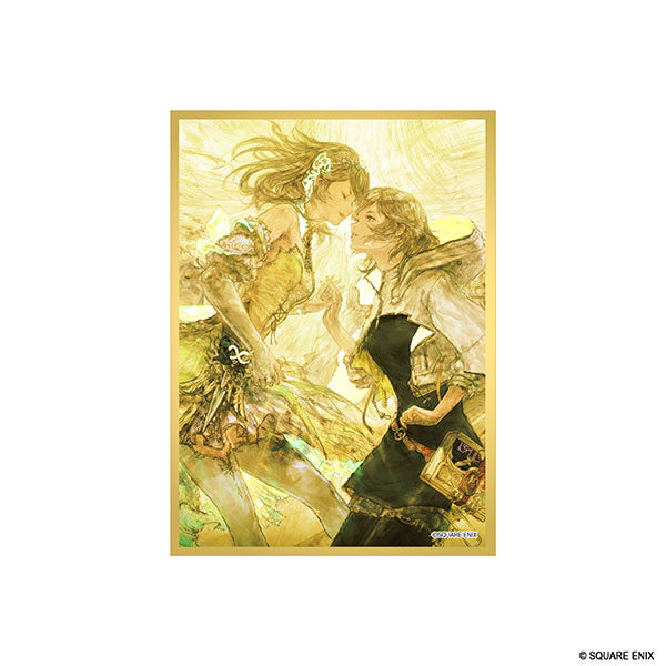 Square Enix Card Sleeves: Final Fantasy XIV - Sphene (PREORDER) - Final Fantasy XIV card sleeves featuring soft gold and cream tones with three characters in flowing fantasy attire.