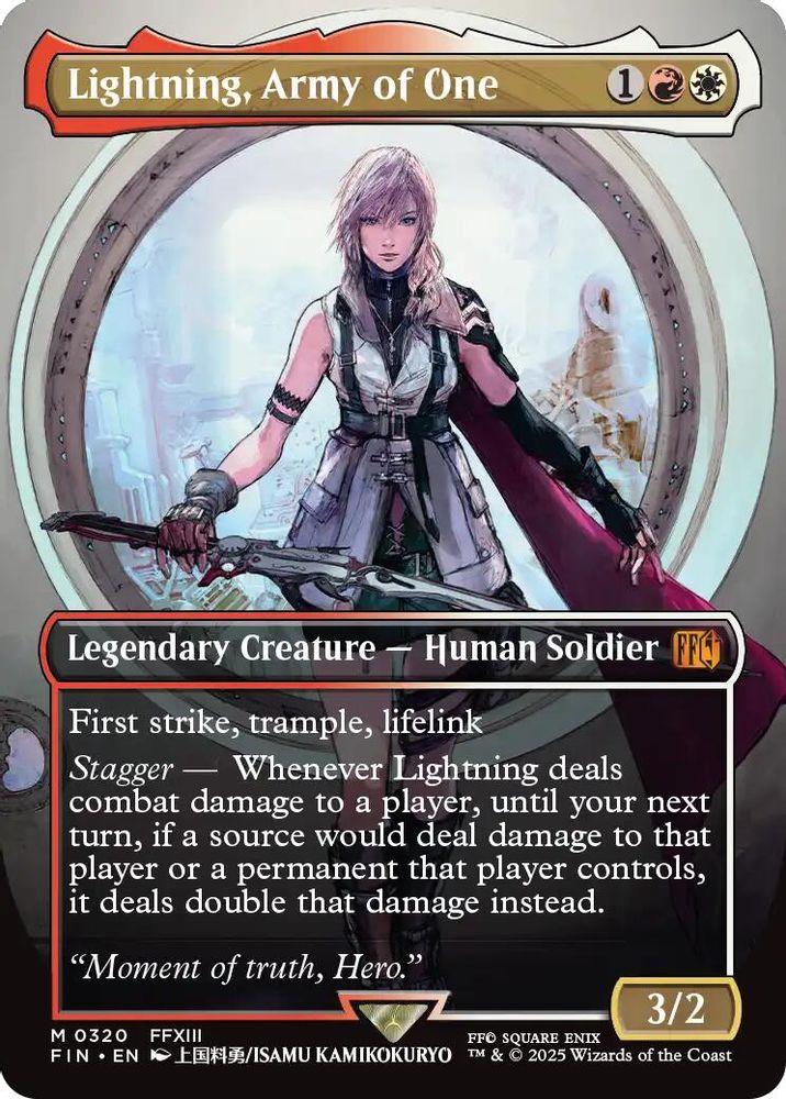 Lightning, Army of One (0320) (Borderless) · 320 · FINAL FANTASY · Foil