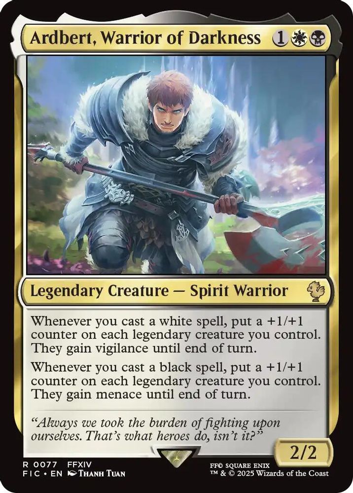 Ardbert, Warrior of Darkness · 77 · Commander: FINAL FANTASY · Non-foil