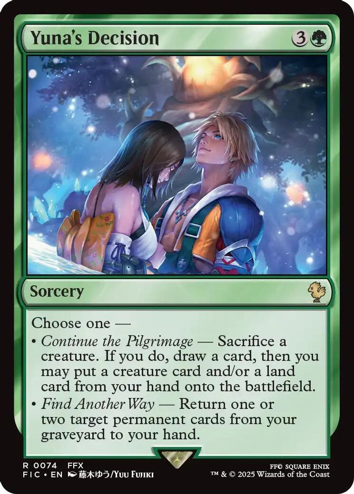 Yuna's Decision · 74 · Commander: FINAL FANTASY · Non-foil