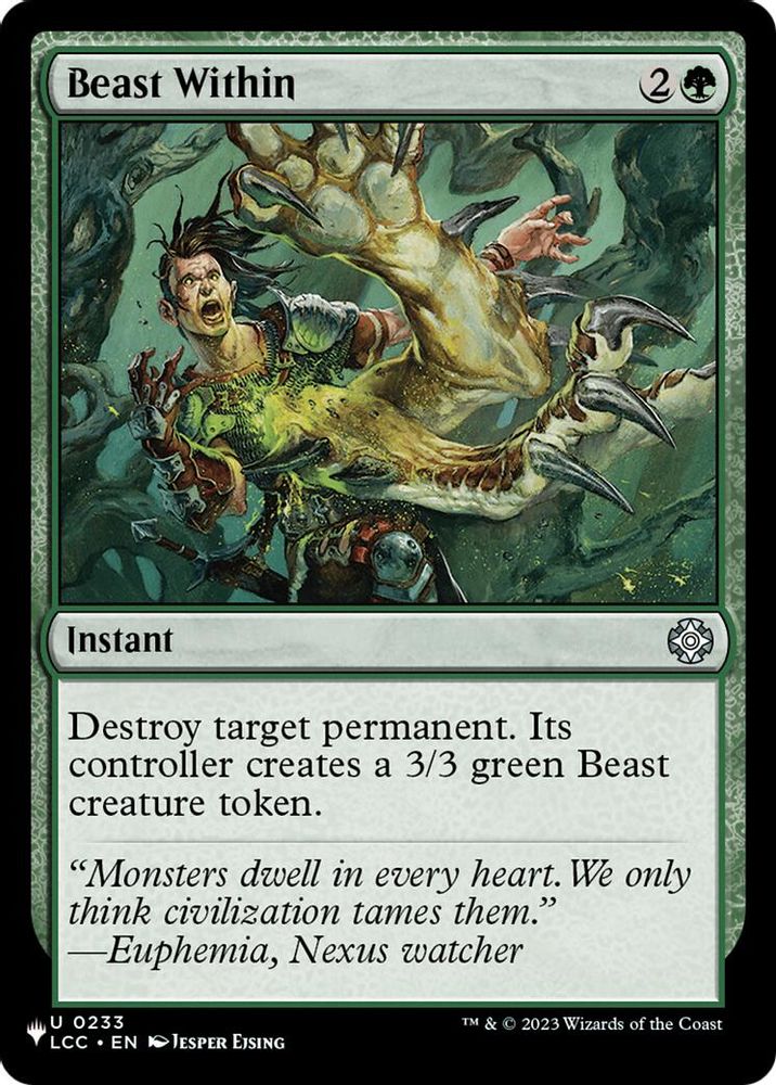 Beast Within (LCC) · 233 · PLST · Non-foil