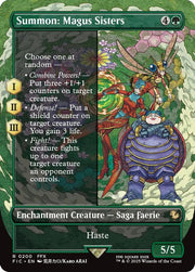 Summon: Magus Sisters (Borderless) · 200 · Commander: FINAL FANTASY · Non-foil