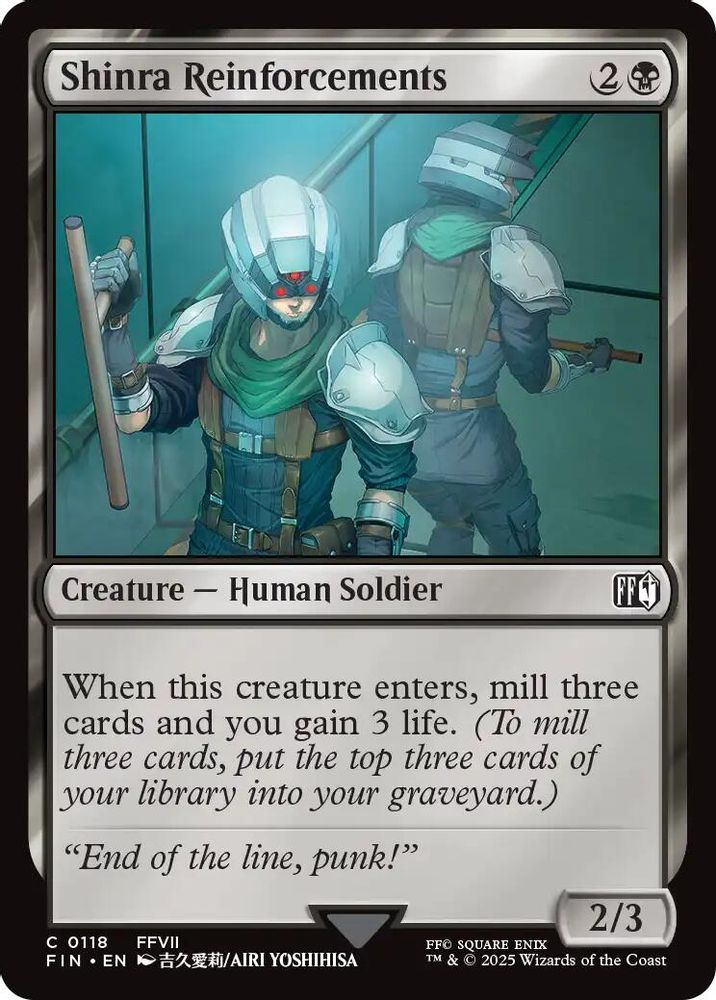 Shinra Reinforcements · 118 · FIN · Non-foil