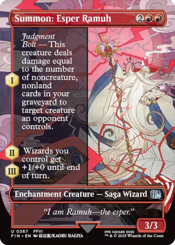 Summon: Esper Ramuh (Borderless) · 367 · FIN · Foil