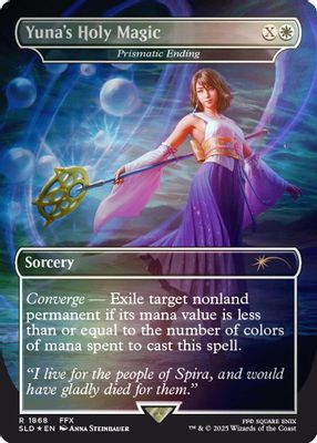 Yuna's Holy Magic - Prismatic Ending · 1868 · SLD · Rainbow Foil