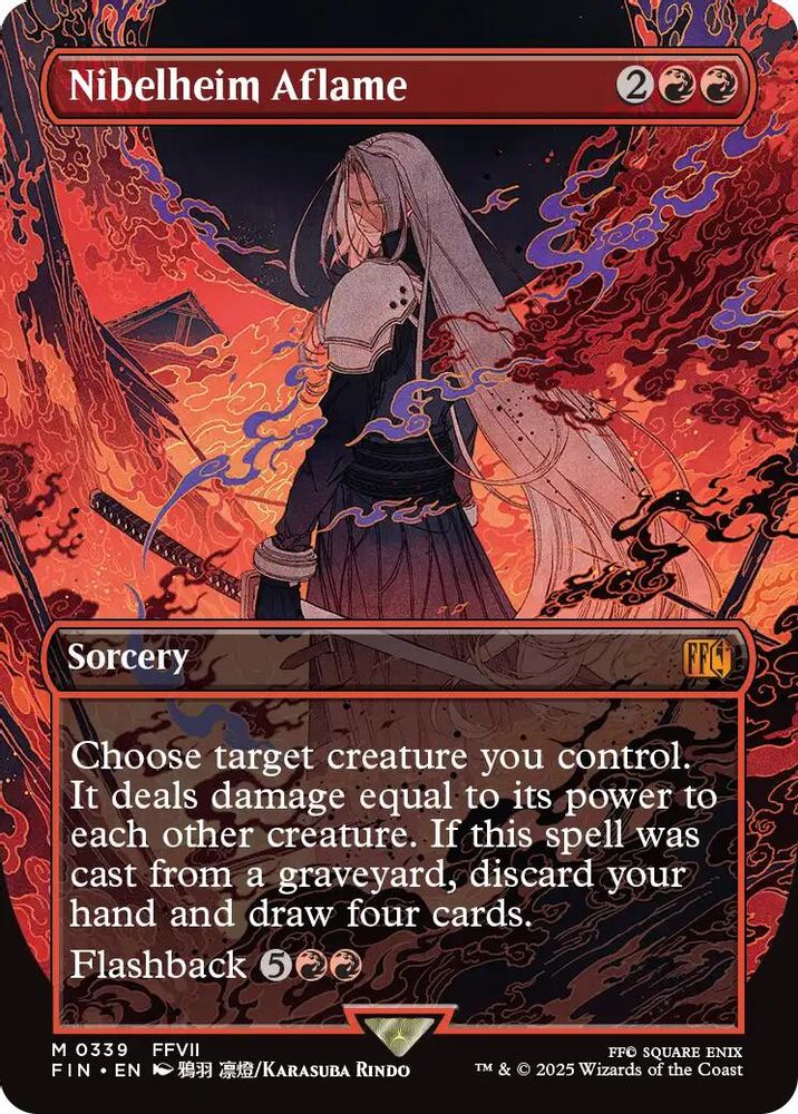 Nibelheim Aflame (Borderless) · 339 · FINAL FANTASY · Foil