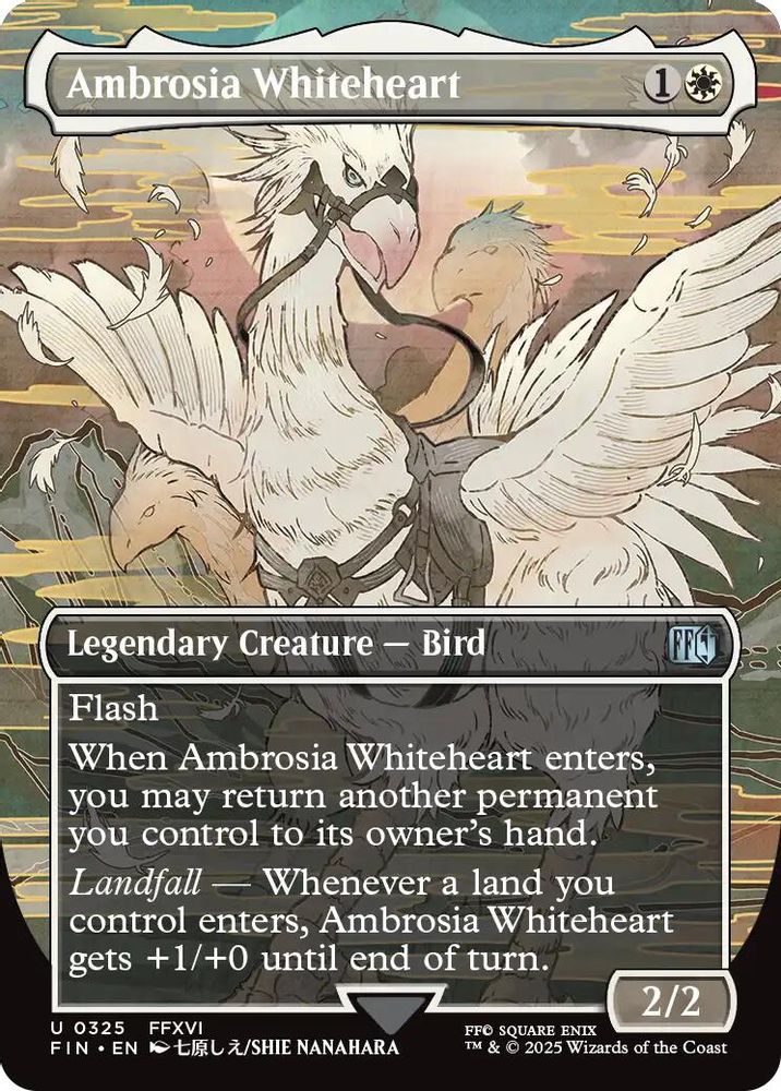 Ambrosia Whiteheart (Borderless) · 325 · FIN · Foil