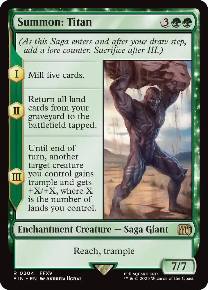 Summon: Titan · 204 · FINAL FANTASY · Non-foil