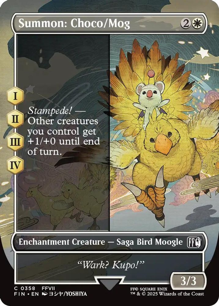 Summon: Choco/Mog (Borderless) · 358 · FIN · Foil