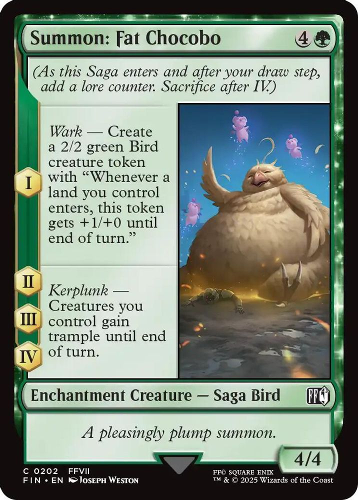 Summon: Fat Chocobo · 202 · FIN · Non-foil