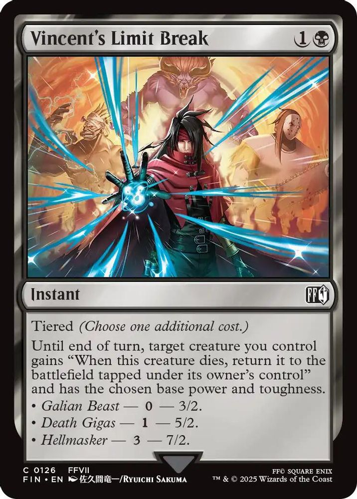Vincent's Limit Break · 126 · FIN · Non-foil