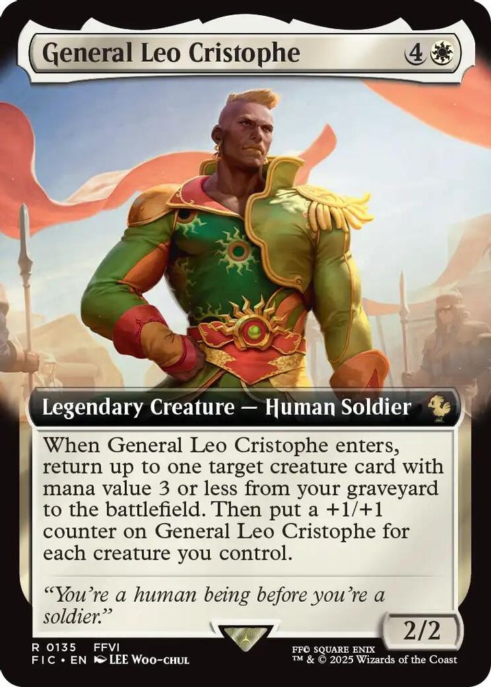 General Leo Cristophe (Extended Art) · 135 · Commander: FINAL FANTASY · Non-foil