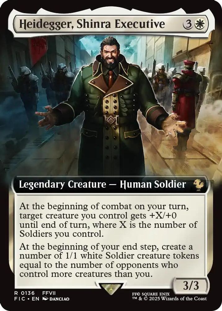 Heidegger, Shinra Executive (Extended Art) · 136 · Commander: FINAL FANTASY · Foil