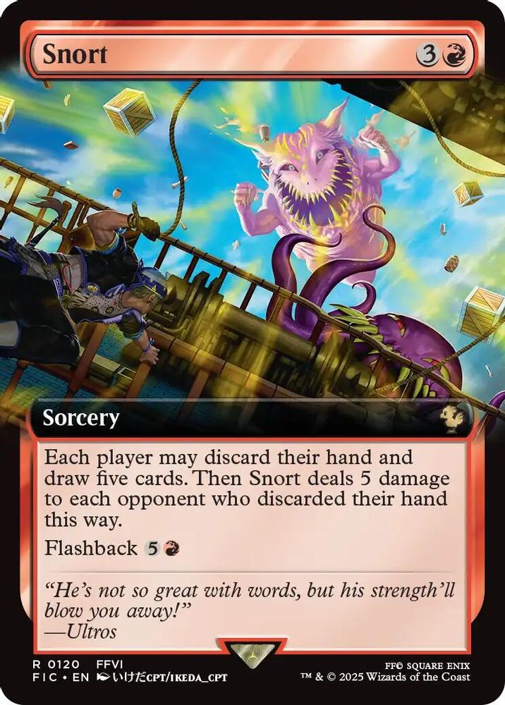 Snort (Extended Art) · 120 · Commander: FINAL FANTASY · Foil