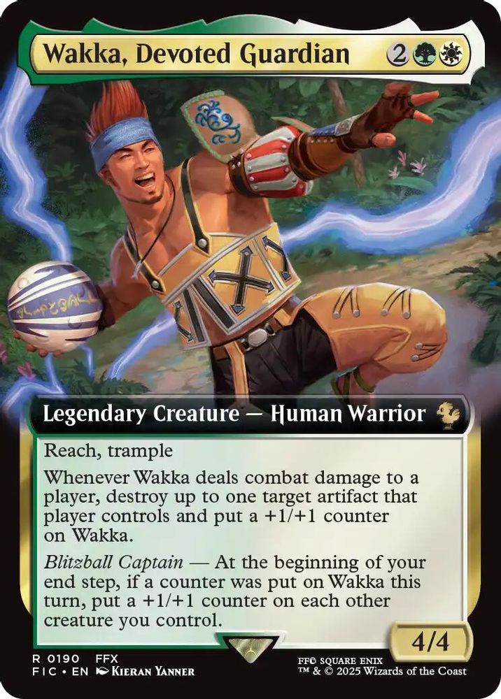 Wakka, Devoted Guardian (Extended Art) · 190 · Commander: FINAL FANTASY · Non-foil