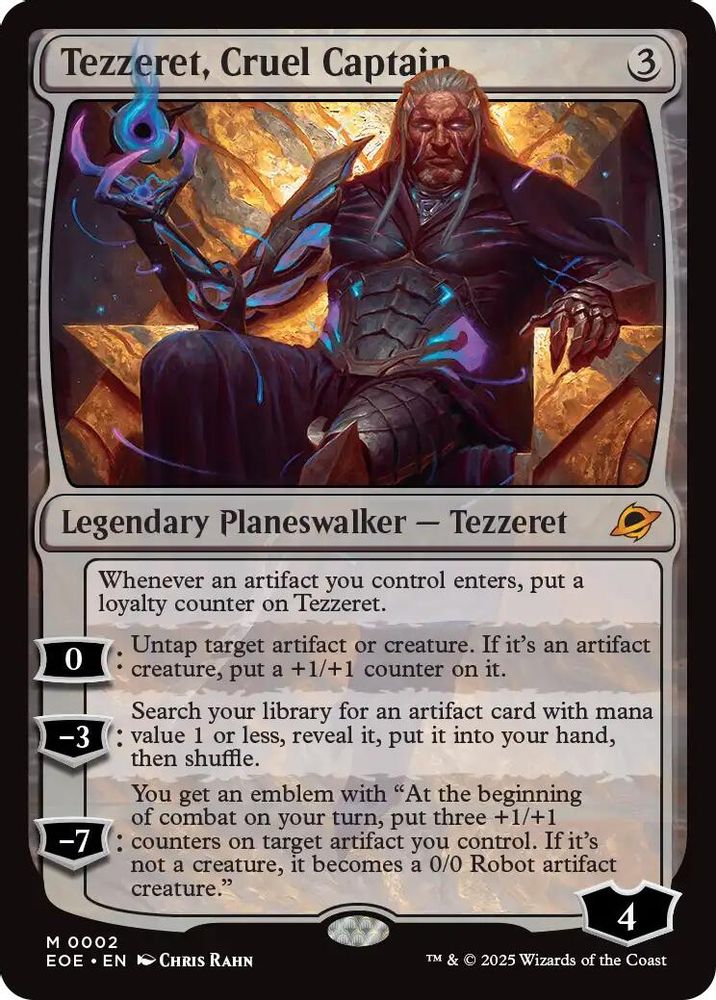 Tezzeret, Cruel Captain · 2 · Edge of Eternities · Non-foil