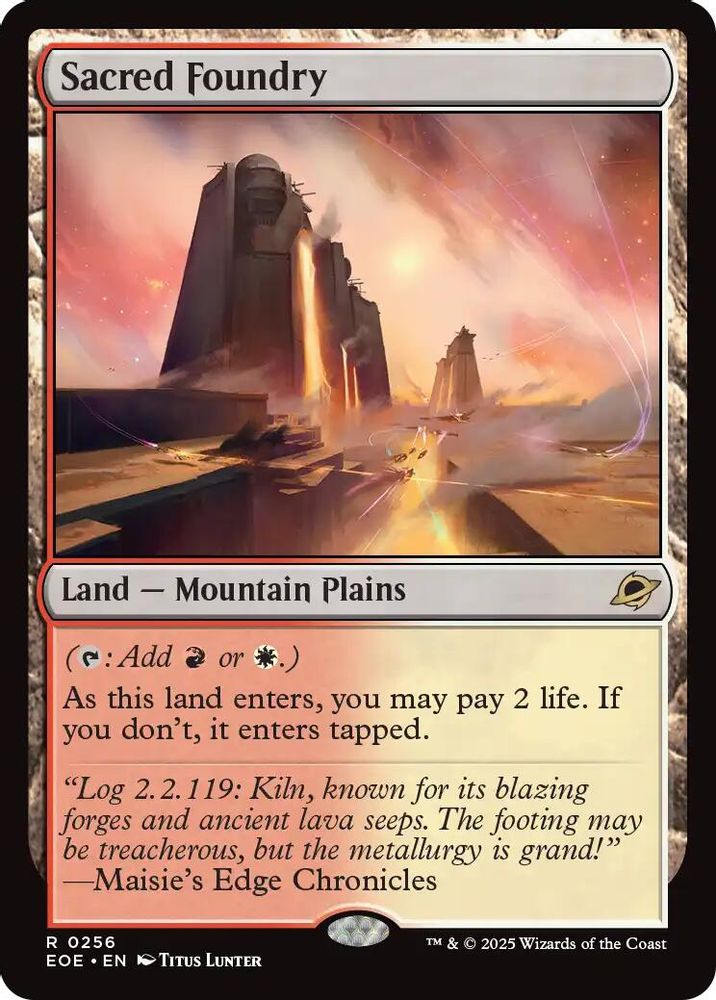 Sacred Foundry · 256 · Edge of Eternities · Non-foil