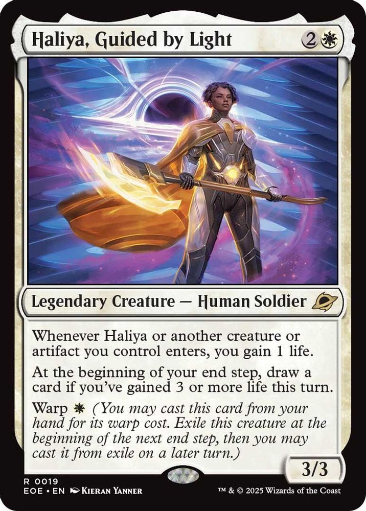 Haliya, Guided by Light · 19 · Edge of Eternities · Non-foil