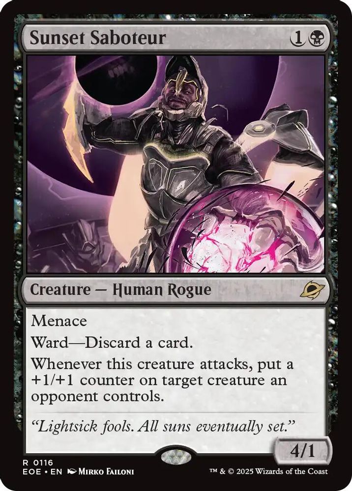 Sunset Saboteur · 116 · Edge of Eternities · Non-foil