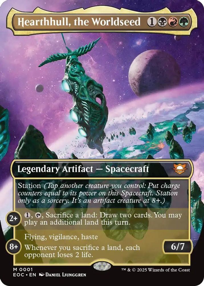 Hearthhull, the Worldseed (Borderless) · 1 · Commander: Edge of Eternities · Foil