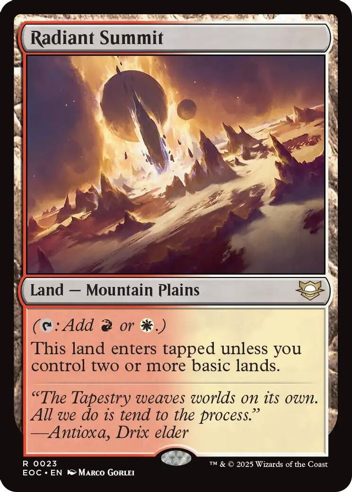 Radiant Summit · 23 · Commander: Edge of Eternities · Non-foil