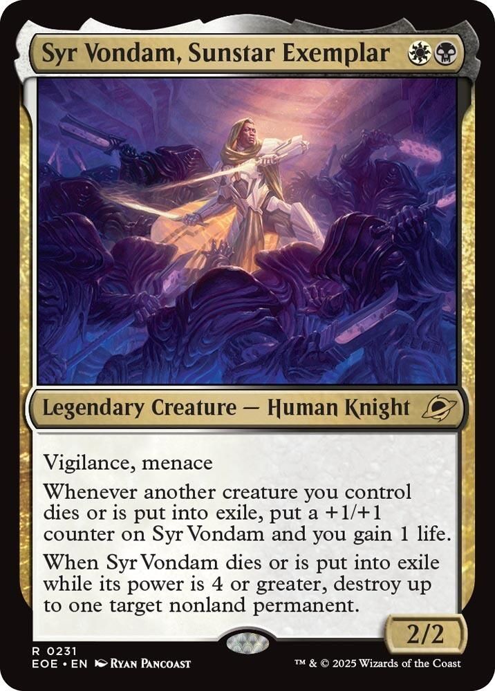 Syr Vondam, Sunstar Exemplar · 231 · Edge of Eternities · Non-foil