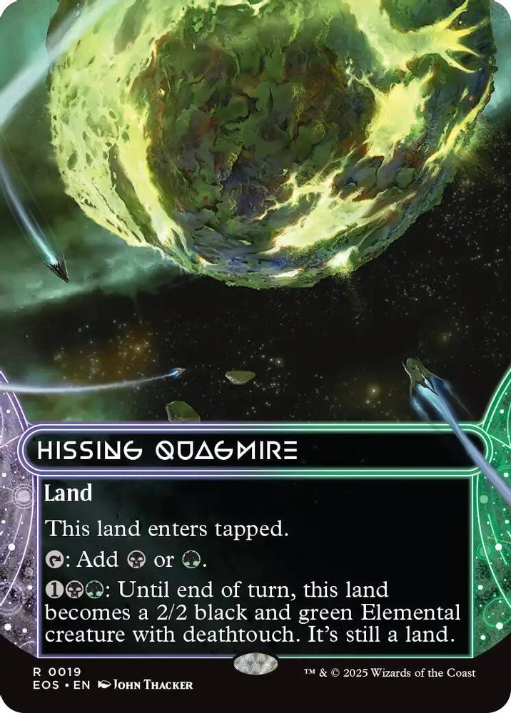 Hissing Quagmire (0019) (Borderless) · 19 · Edge of Eternities: Stellar Sights · Non-foil