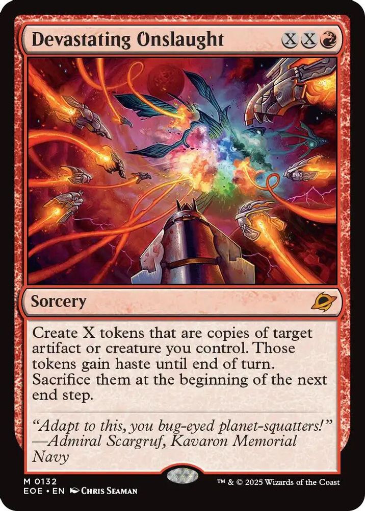 Devastating Onslaught · 132 · Edge of Eternities · Non-foil