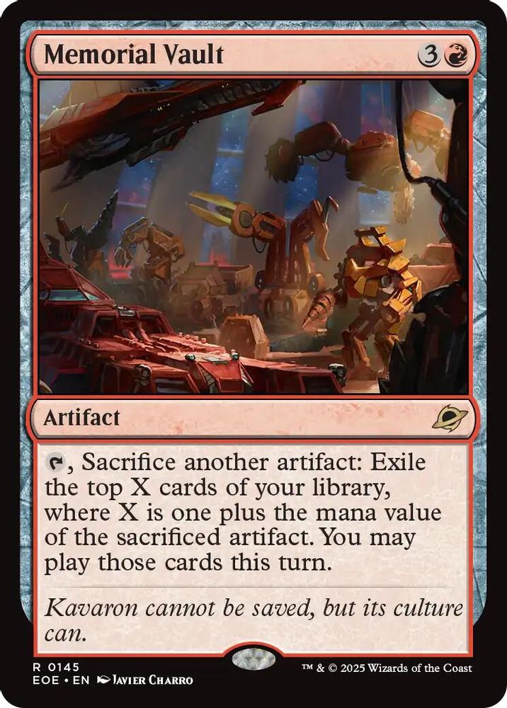 Memorial Vault · 145 · Edge of Eternities · Non-foil