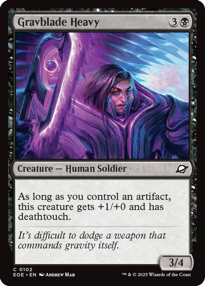Gravblade Heavy · 102 · Edge of Eternities · Non-foil