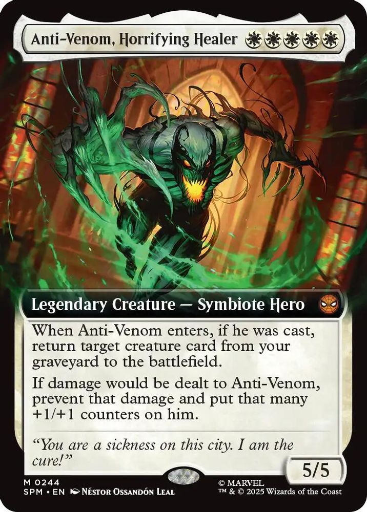 Anti-Venom, Horrifying Healer (Extended Art) · 244 · Marvel's Spider-Man · Non-foil