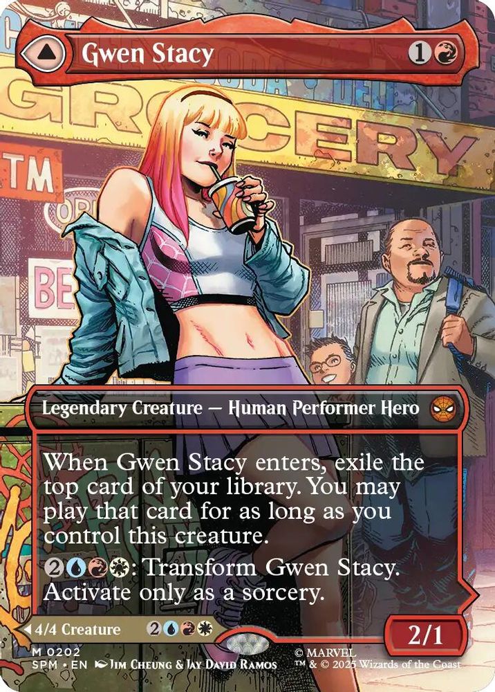 Gwen Stacy (0202) (Borderless) · 202 · Marvel's Spider-Man · Non-foil