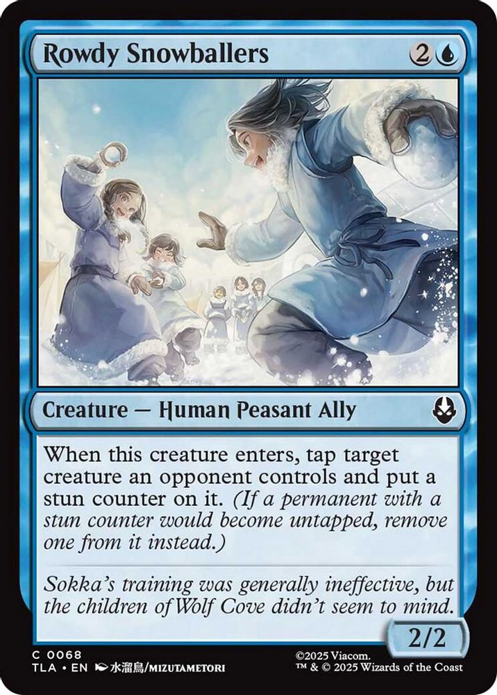Rowdy Snowballers · 68 · Avatar: The Last Airbender · Non-foil