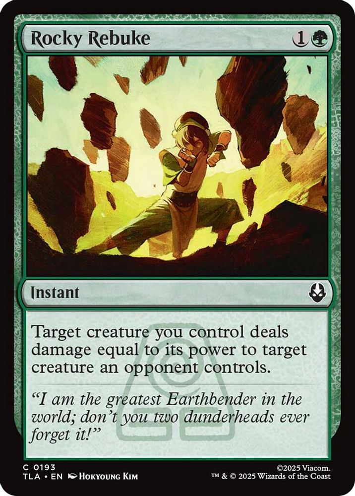 Rocky Rebuke · 193 · Avatar: The Last Airbender · Non-foil