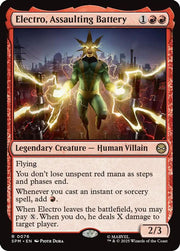 Electro, Assaulting Battery · 76 · Marvel's Spider-Man · Non-foil