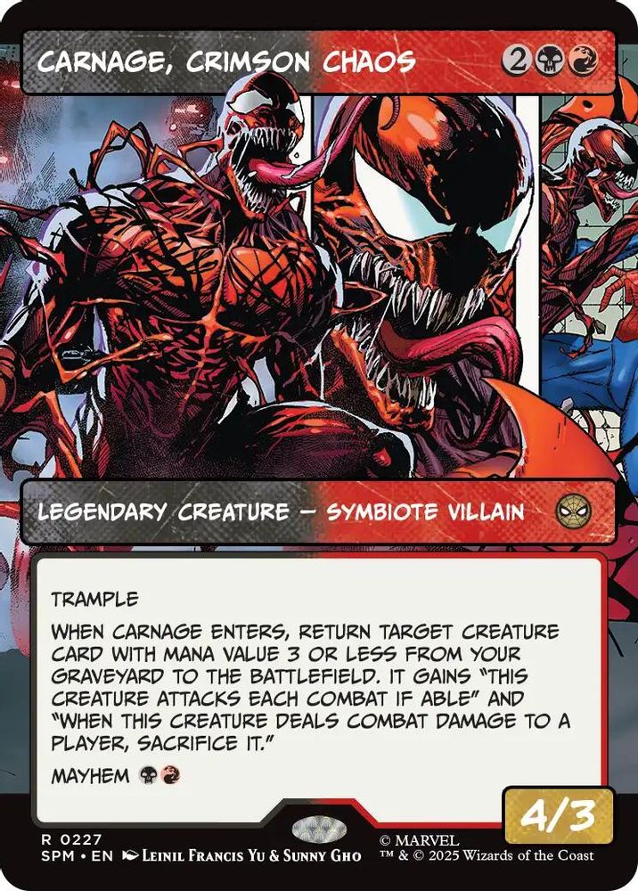 Carnage, Crimson Chaos (Borderless) · 227 · Marvel's Spider-Man · Non-foil