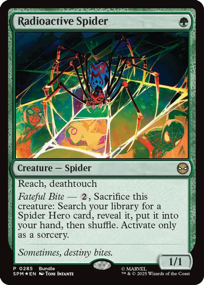 Radioactive Spider · 285 · Unique and Miscellaneous Promos · Foil