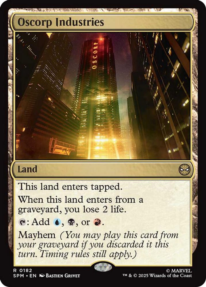 Oscorp Industries · 182 · Marvel's Spider-Man · Non-foil