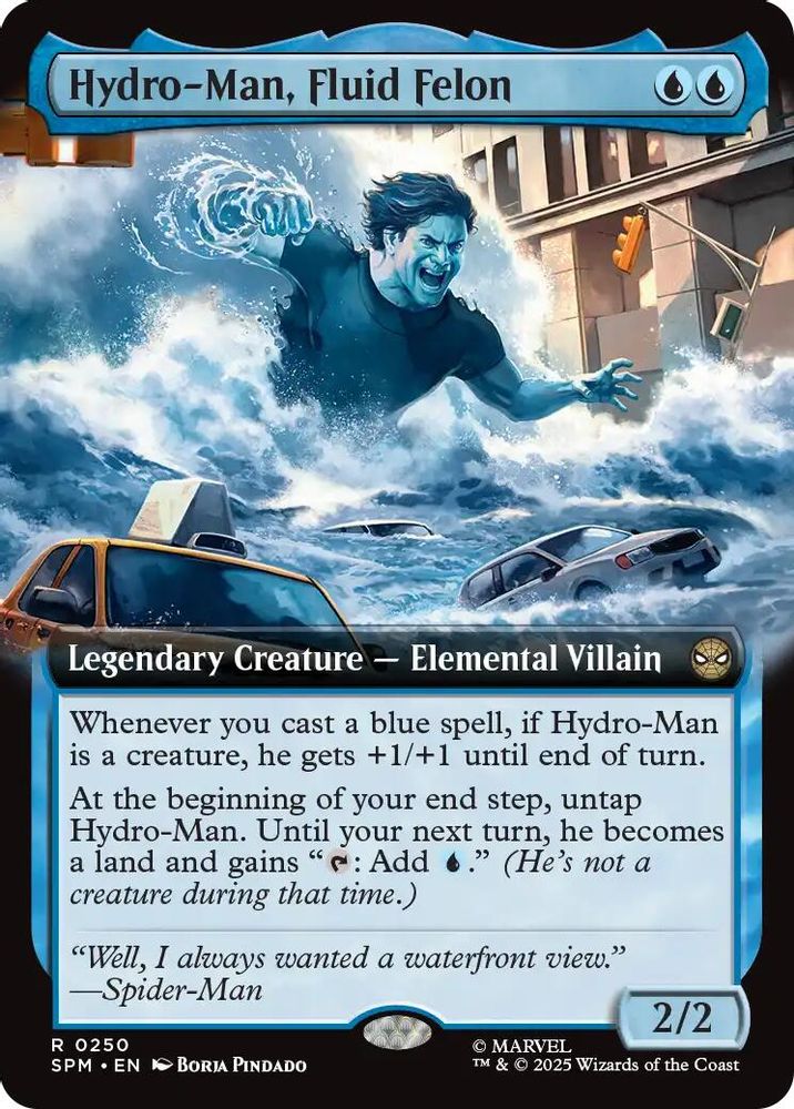 Hydro-Man, Fluid Felon (Extended Art) · 250 · Marvel's Spider-Man · Non-foil